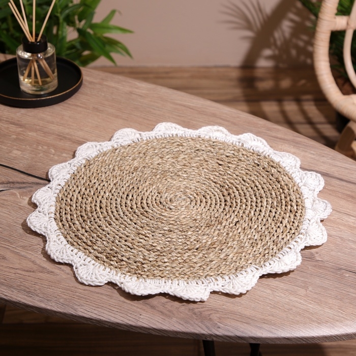 Коврик плетёный круглый 35 см Коврик плетёный круглый 35 см