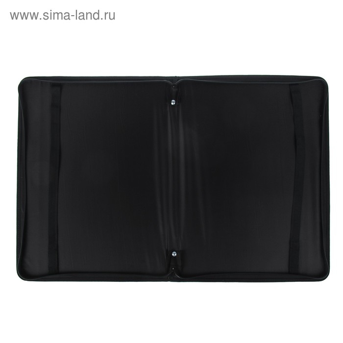 Папка для чертежей и рисунков для художников А3, 470 х 350 х 40 мм, с ручками, каркасная, текстильная, "Вдохновение" 2В31, с внешним карманом, белый горох