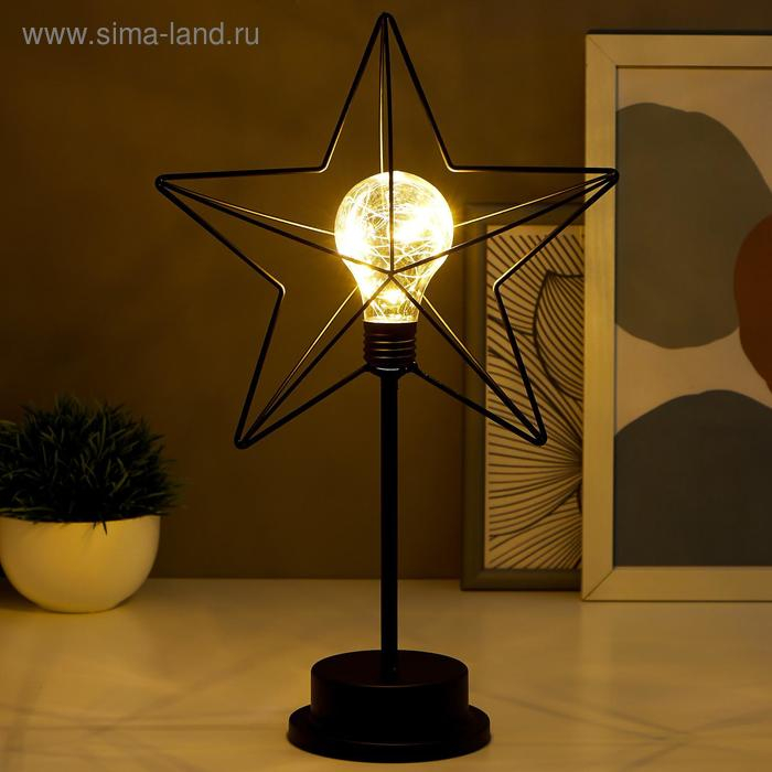 Ночник 16128/1 LED от батареек 3хАА черный 11х22х36,5 см RISALUX Ночник 16128/1 LED от батареек 3хАА черный 11х22х36,5 см RISALUX