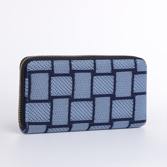 Кошелёк женский на молнии, цвет синий Кошелёк женский на молнии, цвет синий