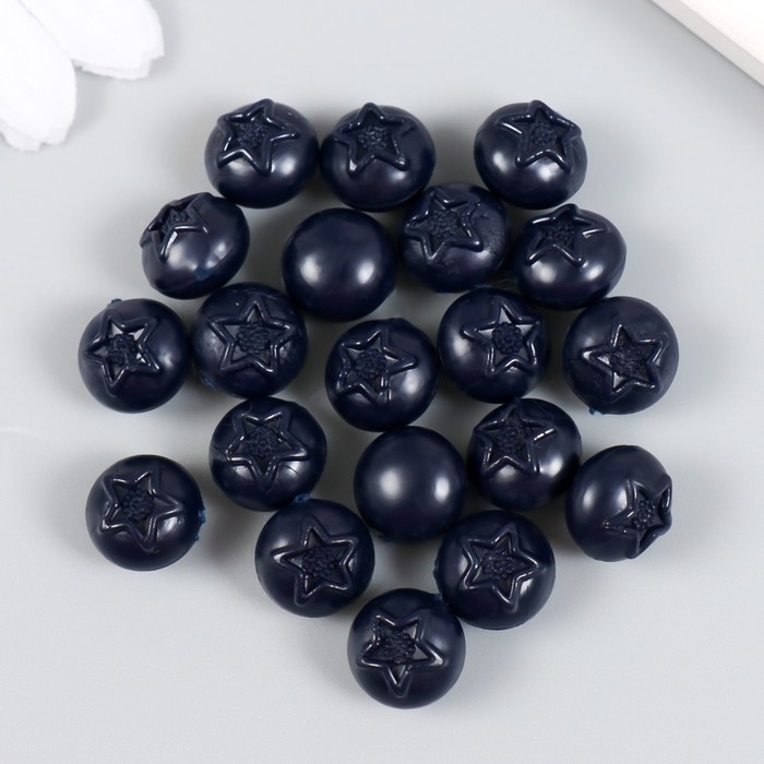 Декор для творчества PVC Декор для творчества PVC "Ягода черника" набор 20 шт 1,1х0,8х0,6 см