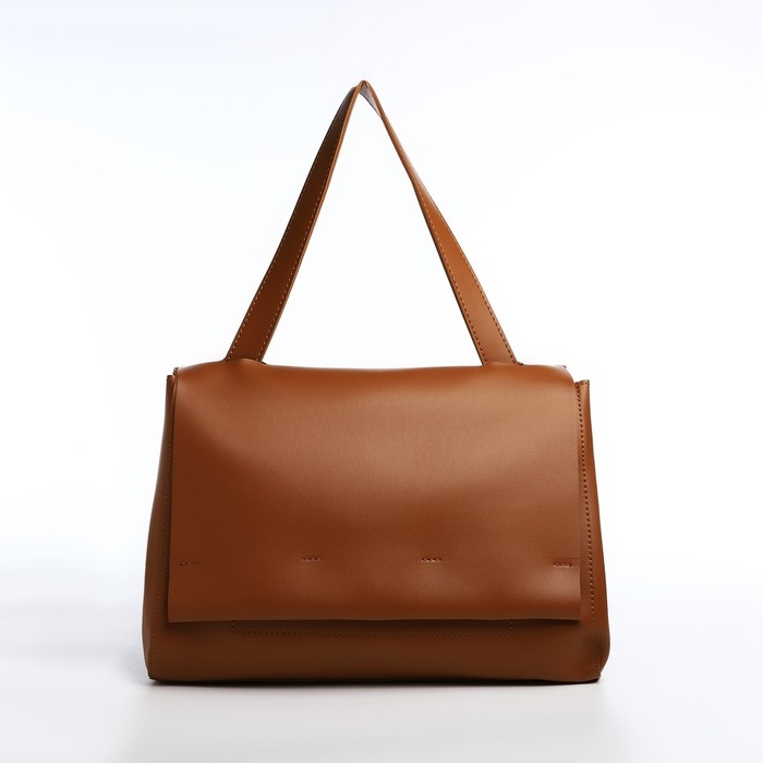 Сумка женская на клапане, цвет коричневый Сумка женская на клапане, цвет коричневый