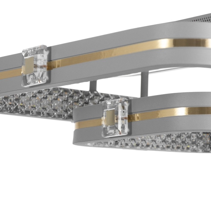 Люстра с ПДУ Люстра с ПДУ "Люминара" 2хLED 106Вт 3000-6000К RGB серый золотой 50х47х16см