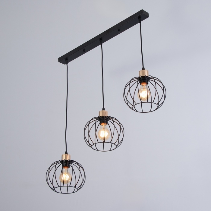 Люстра Люстра "Контур" 3х60Вт Е27 Чёрный 70х20х22(90)см