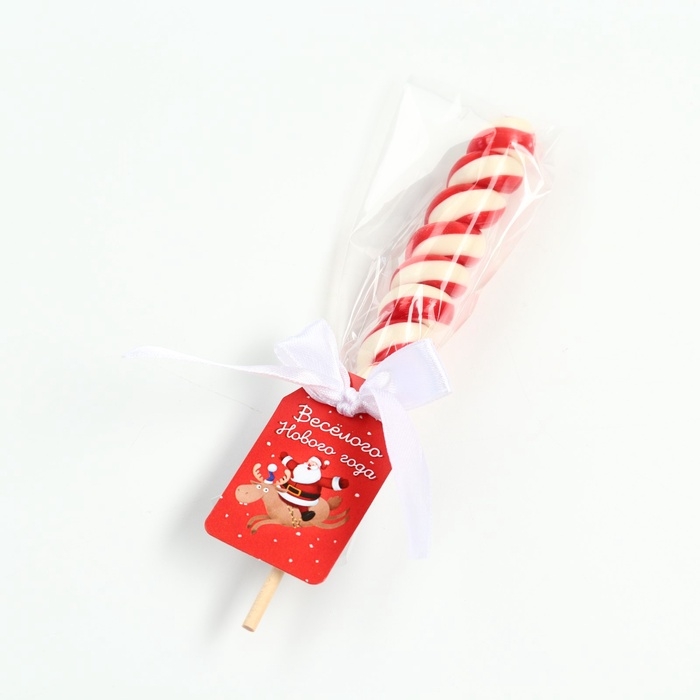 Леденец спираль Леденец спираль "Весёлого нового года"