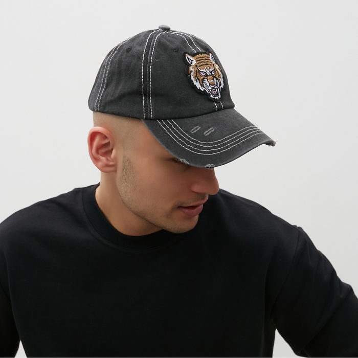 Кепка мужская MINAKU  Кепка мужская MINAKU "Tiger", цвет черный, р-р 56-58