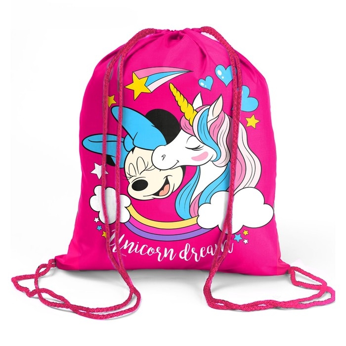 Мешок для обуви 420 х 350 мм, Минни Маус  Мешок для обуви 420 х 350 мм, Минни Маус "Единорог" (мягкий полиэстер, плотность 210D)
