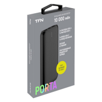 Внешний аккумулятор TFN Porta 10, 10000 мАч, 2 USB, Type-C, microUSB, черный