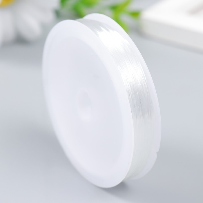 Нить силиконовая для бисера  Нить силиконовая для бисера "Astra" 0,6 мм, 25 м, прозрачный матовый