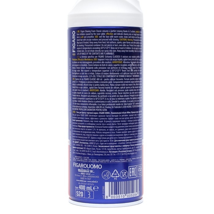 Пена для бритья FIGARO UOMO, 400 мл Пена для бритья FIGARO UOMO, 400 мл
