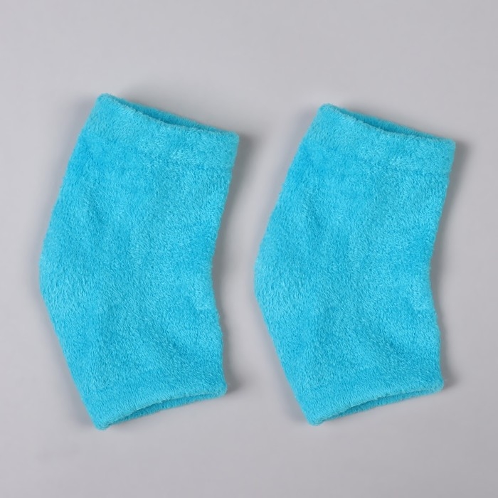 Напяточники для педикюра, увлажняющие, махровые, с силиконовой вкладкой, ONE SIZE, цвет голубой Напяточники для педикюра, увлажняющие, махровые, с силиконовой вкладкой, ONE SIZE, цвет голубой