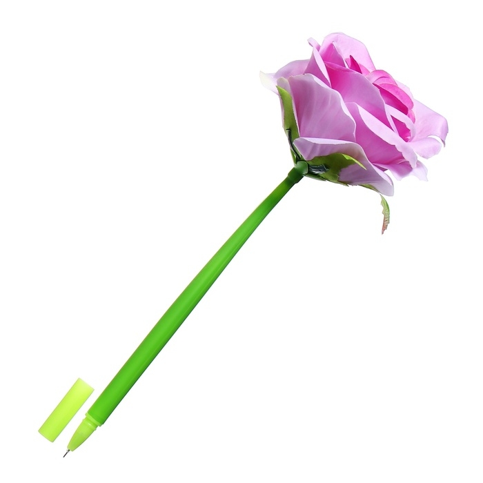Ручка гелевая-прикол Ручка гелевая-прикол "Большая роза", штрихкод на штуке, микс
