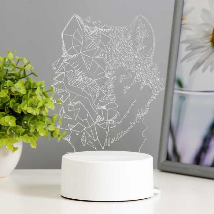 Светильник Светильник "Волк" LED RGB от сети 13,5х9,5х17,6 см RISALUX