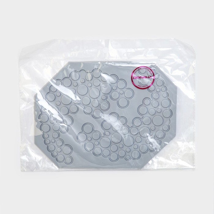Коврик для айсинга Доляна «Пузыри», силикон, 18,5×14×0,3 см, цвет серый Коврик для айсинга Доляна «Пузыри», силикон, 18,5×14×0,3 см, цвет серый