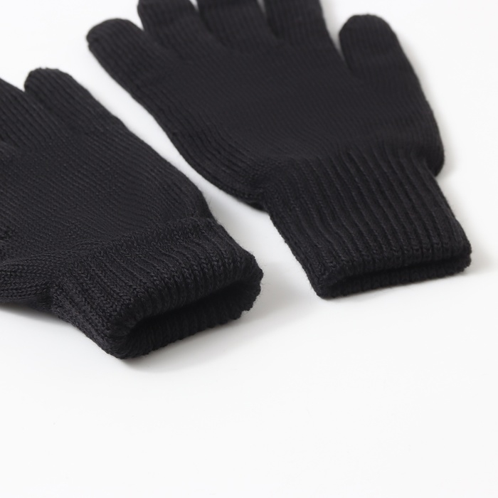 Перчатки двойные, цвет черный, р-р 20 Перчатки двойные, цвет черный, р-р 20