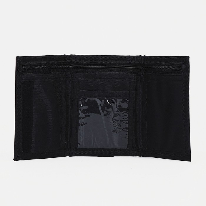 Кошелёк на липучке, цвет чёрный