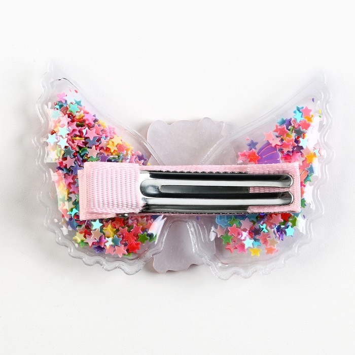 Заколка для волос с шейкером «Милый единорожек», 6 х 4.5 см Заколка для волос с шейкером «Милый единорожек», 6 х 4.5 см