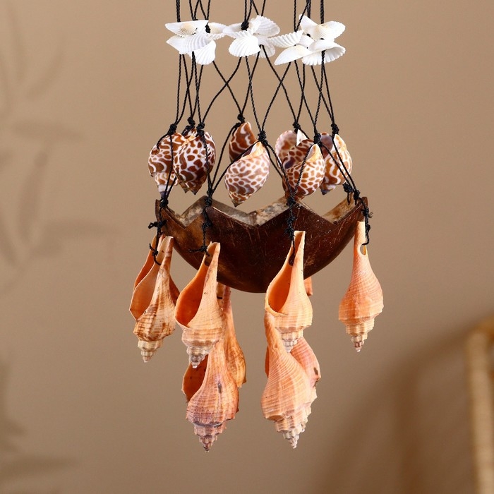 Подвесной сувенир Подвесной сувенир "Дары моря" ракушки, кокос 13х13х65 см