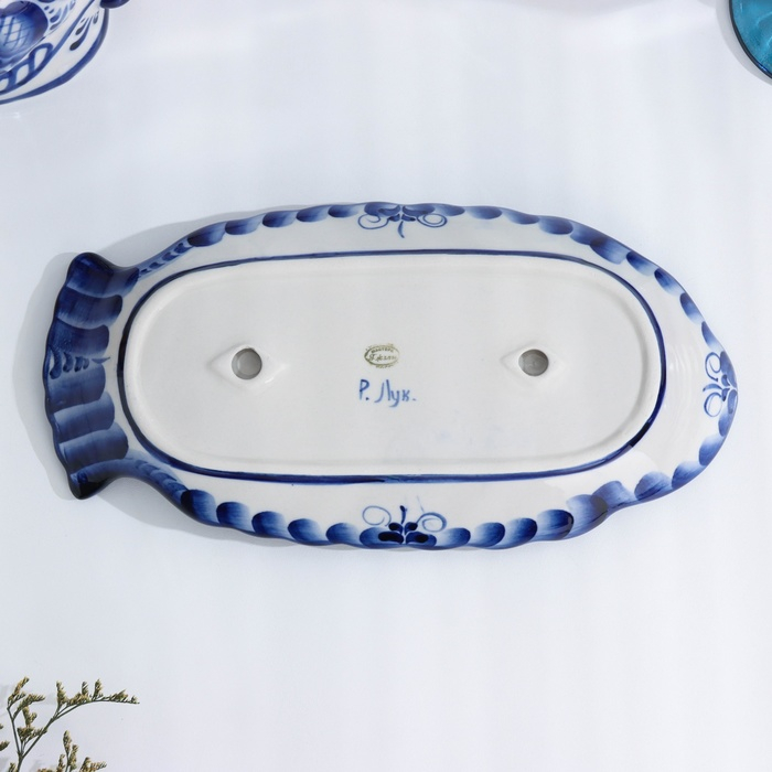 Селёдочница «Рыба», 25×13×3 см, гжель Селёдочница «Рыба», 25×13×3 см, гжель