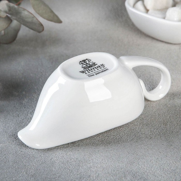 Соусник фарфоровый Wilmax, 100 мл, 13×6×5 см, цвет белый Соусник фарфоровый Wilmax, 100 мл, 13×6×5 см, цвет белый