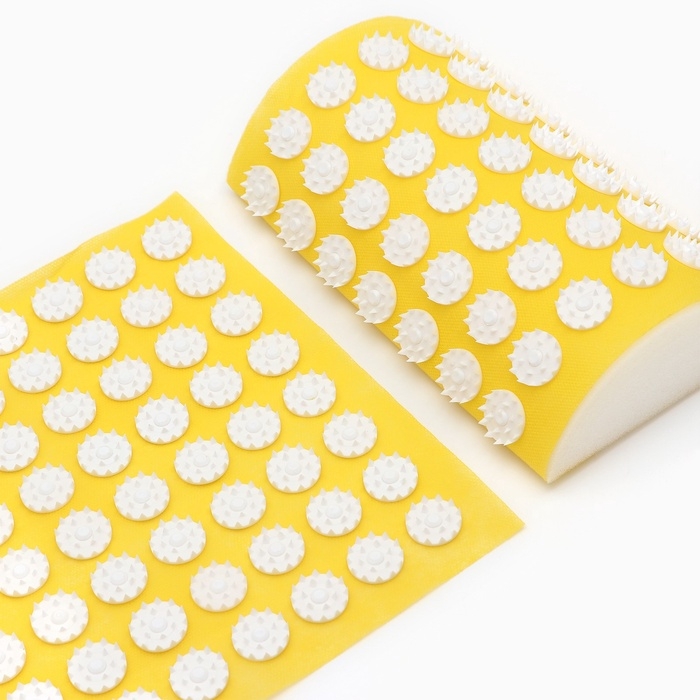 Аппликатор Кузнецова комплект, 144 колючки, спантекс, желтый, 260 х 560 мм + валик 140*230 Аппликатор Кузнецова комплект, 144 колючки, спантекс, желтый, 260 х 560 мм + валик 140*230