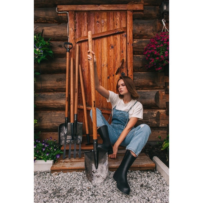 Лопата универсальная, L = 148 см, деревянный черенок высшего сорта, Greengo Лопата универсальная, L = 148 см, деревянный черенок высшего сорта, Greengo