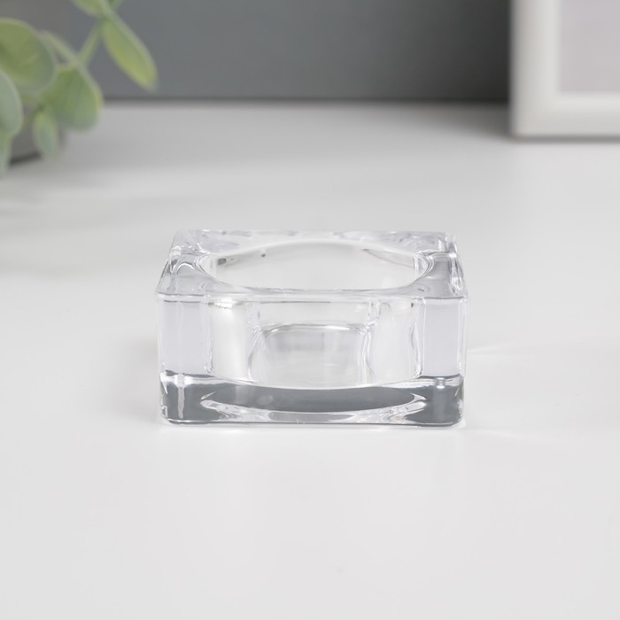 Подсвечник стекло 1 свеча куб мал Подсвечник стекло 1 свеча куб мал