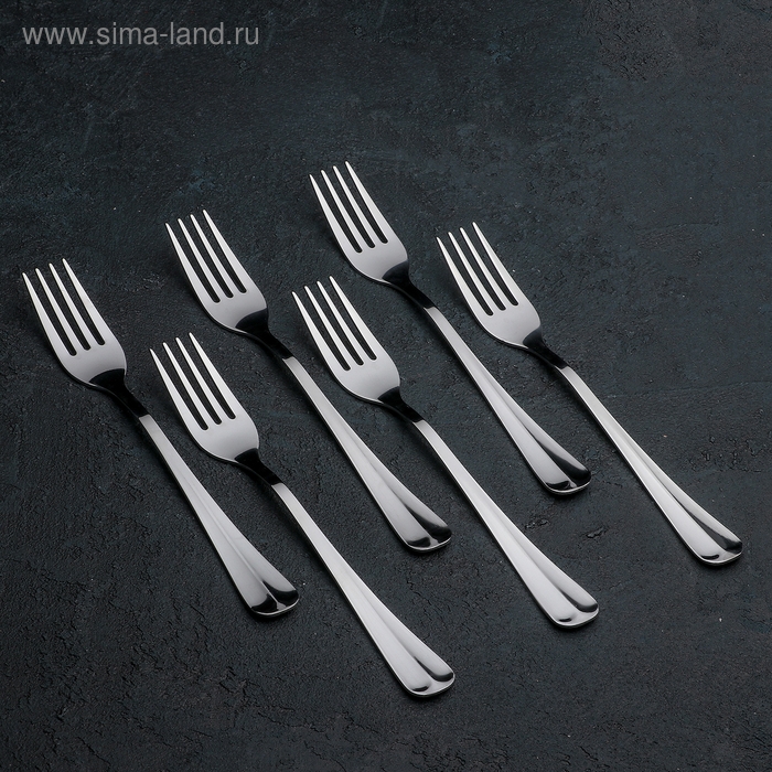 Вилка столовая «Уют», длина 20 см, толщина 1,8 мм, цвет серебряный Вилка столовая «Уют», длина 20 см, толщина 1,8 мм, цвет серебряный