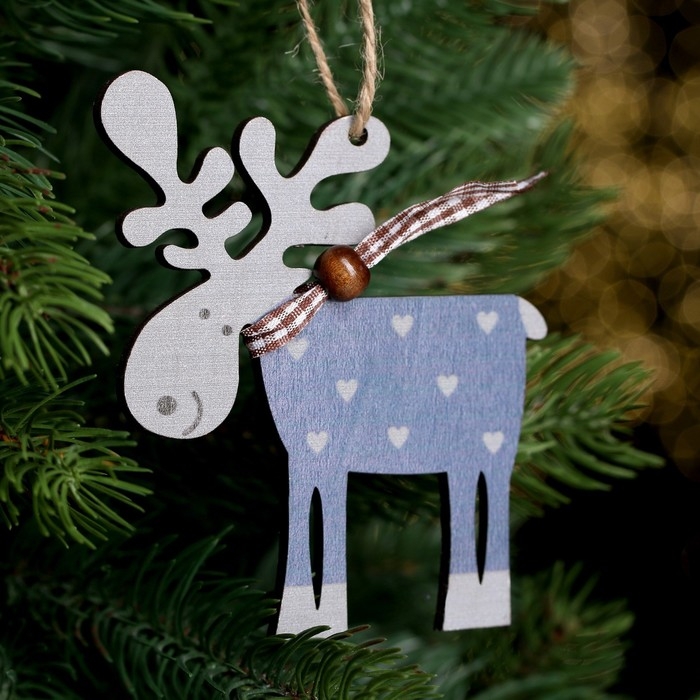 Подвеска новогодняя «Смешной олень», МИКС Подвеска новогодняя «Смешной олень», МИКС