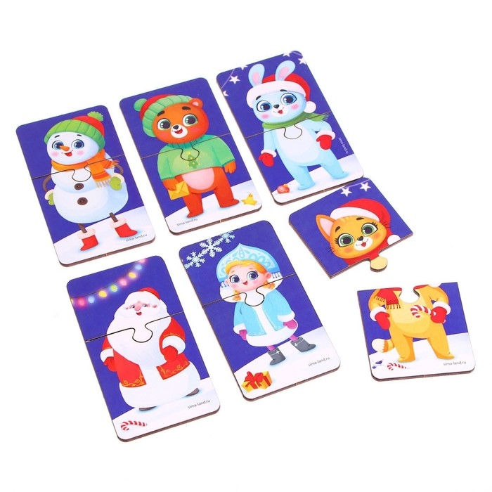 Пазлы-половинки «Новый год! Новогодняя кутерьма»