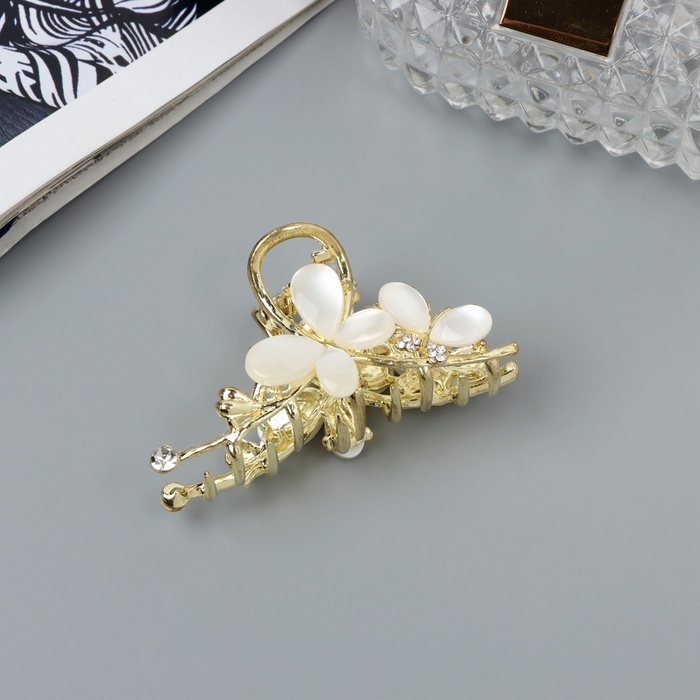 Краб для волос Краб для волос "Мэнди" бабочки, 6 см, золото