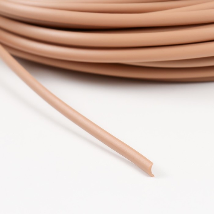 Ротанг искусственный гладкий 6 мм 100 м полутрубка (бежевый) Ротанг искусственный гладкий 6 мм 100 м полутрубка (бежевый)