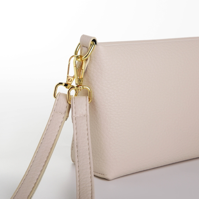 Сумка женская кросс-боди на молнии, цвет молочный Сумка женская кросс-боди на молнии, цвет молочный