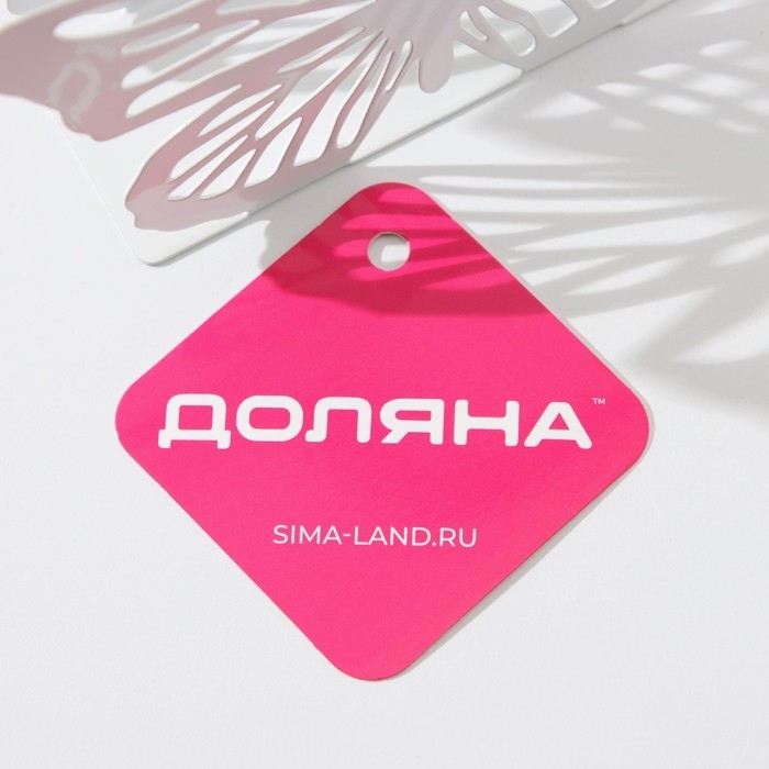 Салфетница Доляна «Бабочка», 13,5×4×9 см, цвет белый Салфетница Доляна «Бабочка», 13,5×4×9 см, цвет белый