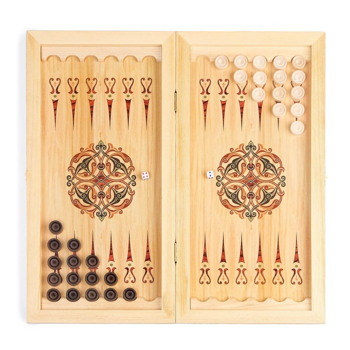 Нарды деревянные большие, с шашками Нарды деревянные большие, с шашками "Горы", настольная игра, 60 х 60 см