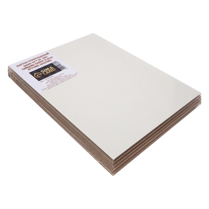 Картон грунтованный 18 х 24 см, толщина 2 мм, акриловый грунт, Calligrata, в наборе 9 шт. Картон грунтованный 18 х 24 см, толщина 2 мм, акриловый грунт, Calligrata, в наборе 9 шт.