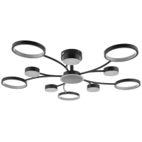 Люстра с ПДУ 2299/11BK LED 216Вт 3000-6000К черный 97х97х18 см BayerLux