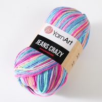 Пряжа "Jeans crazy" 55% хлопок, 45% акрил 160м/50гр (7205  принт)