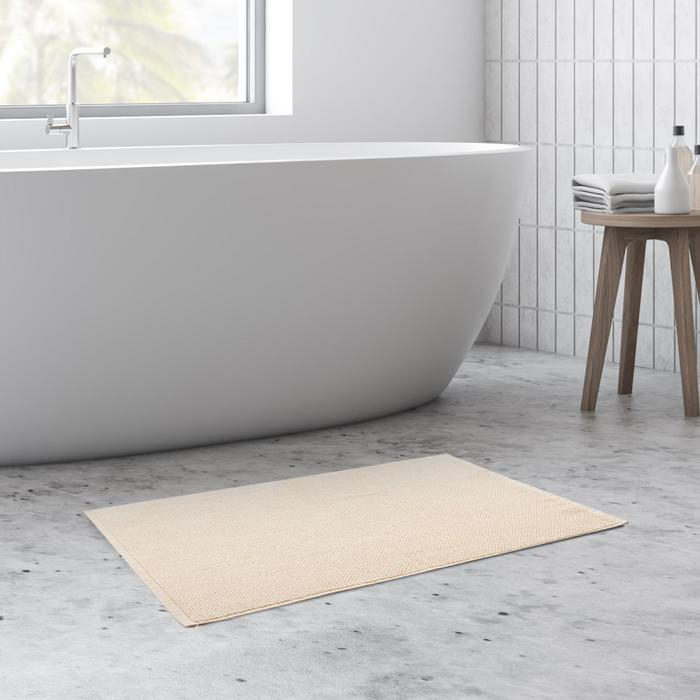 Коврик махровый  Коврик махровый "Этель" Organic Beige 50х70 см, 100% хл, 550гр/м2