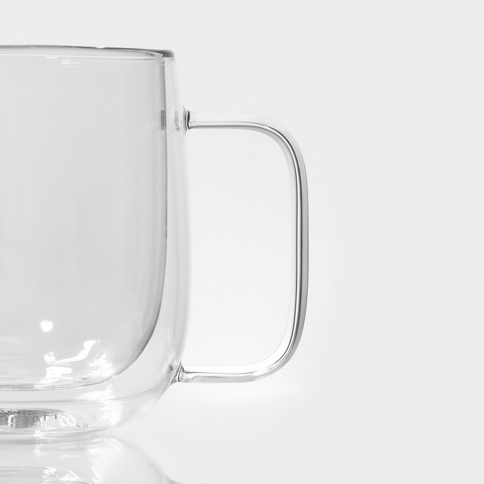 Кружка стеклянная с двойными стенками Magistro «Адель», 300 мл Кружка стеклянная с двойными стенками Magistro «Адель», 300 мл