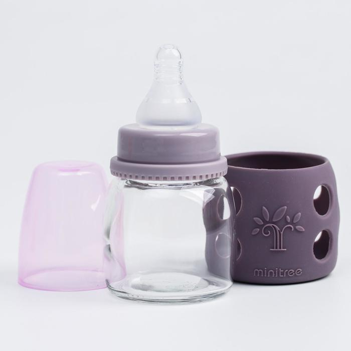 Бутылочка в силиконовом чехле, стекло, классическое горло, +0 мес., 60мл., цвет МИКС для девочки Бутылочка в силиконовом чехле, стекло, классическое горло, +0 мес., 60мл., цвет МИКС для девочки