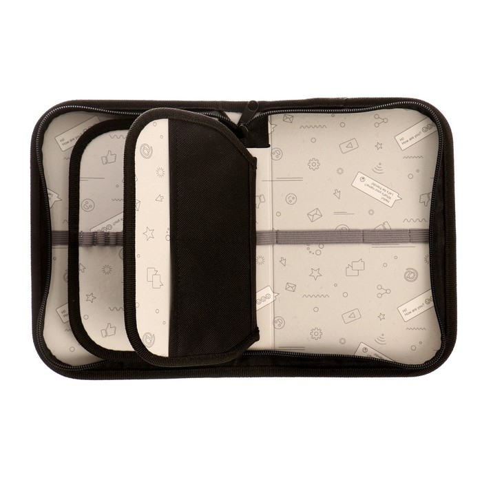 Пенал 3 секции, вкладка внутри, 140 х 210 х 40 мм, тканевый, Calligrata TOP Block Пенал 3 секции, вкладка внутри, 140 х 210 х 40 мм, тканевый, Calligrata TOP Block "Кеды"