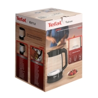 Чайник электрический Tefal KI840830, стекло, 1.7 л, 2200 Вт, чёрный