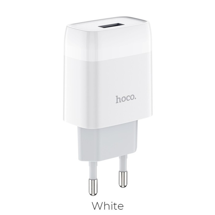 Сетевое зарядное устройство Hoco C72A, 1 USB, 2.1 А, белый Сетевое зарядное устройство Hoco C72A, 1 USB, 2.1 А, белый