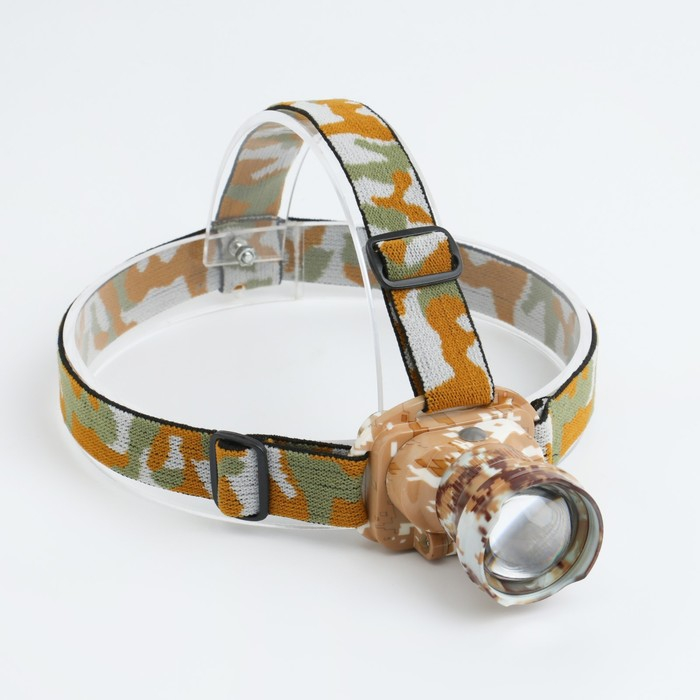 Фонарь налобный аккумуляторный  Фонарь налобный аккумуляторный "Мастер К.", 9 Вт, 130 лм, 3 режима