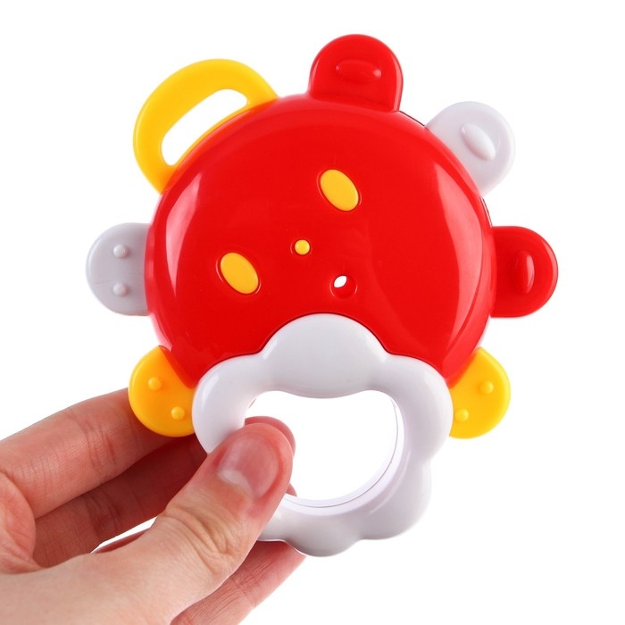 Погремушка «Солнышко с зеркалом», с эластичными элементами, цвет МИКС, Крошка Я Погремушка «Солнышко с зеркалом», с эластичными элементами, цвет МИКС, Крошка Я