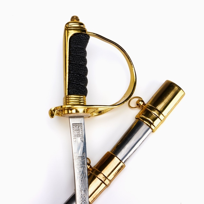 Сувенирное изделие Сабля на подставке, мини, 25см Сувенирное изделие Сабля на подставке, мини, 25см