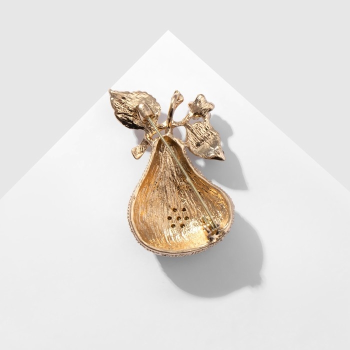 Брошь «Груша», цветная в золоте Брошь «Груша», цветная в золоте
