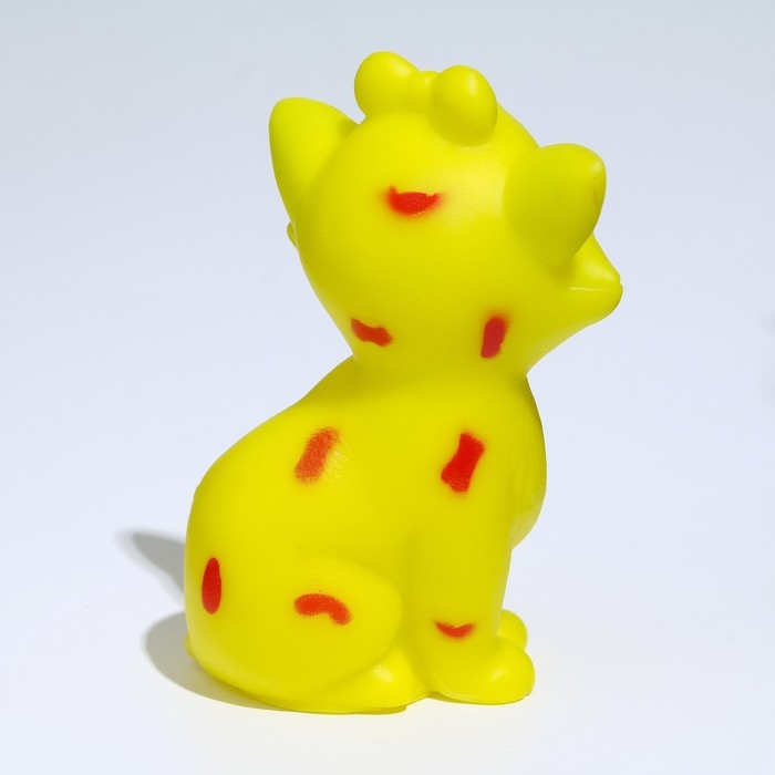 Игрушка пищащая Игрушка пищащая "Кошечка" для собак, 10 см, жёлтая