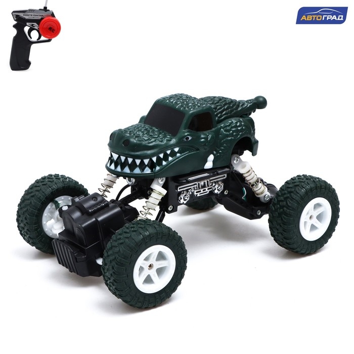 Джип радиоуправляемый DINO, работает от аккумулятора, цвет зелёный Джип радиоуправляемый DINO, работает от аккумулятора, цвет зелёный